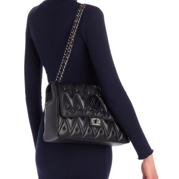 Mario Valentino Handbags - NEW! Valentino Rockstud Chevron Leather Bag